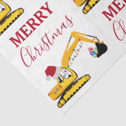 Vrachtwagen voor kerstgraafmachines tissuepapier (Detail)