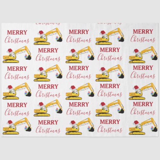 Vrachtwagen voor kerstgraafmachines tissuepapier (Voorkant)