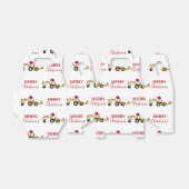 Vrachtwagen voor kersthoefijzerbouw bedankdoosjes (Uitgevouwen)