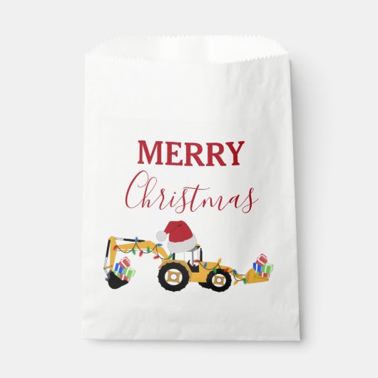 Vrachtwagen voor kersthoefijzerbouw bedankzakje (Voorkant)
