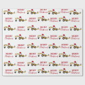 Vrachtwagen voor kersthoefijzerbouw cadeaupapier (Vlak)