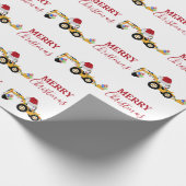 Vrachtwagen voor kersthoefijzerbouw cadeaupapier (Hoek)