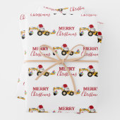 Vrachtwagen voor kersthoefijzerbouw inpakpapier vel (In situ)