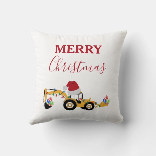 Vrachtwagen voor kersthoefijzerbouw kussen (Achterkant)