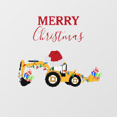 Vrachtwagen voor kersthoefijzerbouw raamsticker (Vel)