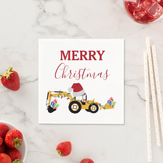 Vrachtwagen voor kersthoefijzerbouw servet (Insitu)