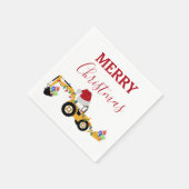 Vrachtwagen voor kersthoefijzerbouw servet (Hoek)