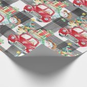  vrachtwagen voor kerstmis cadeaupapier (Hoek)