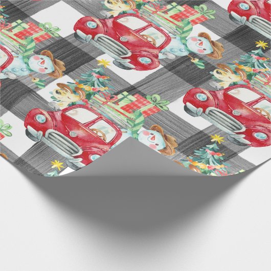  vrachtwagen voor kerstmis cadeaupapier (Hoek)