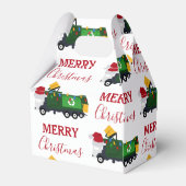 Vrachtwagen voor kerstrecycling van vuilnis bedankdoosjes (Achterkant)