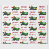 Vrachtwagen voor kerstrecycling van vuilnis cadeaupapier (Vlak)