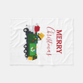 Vrachtwagen voor kerstrecycling van vuilnis fleece deken (Voorkant (Horizontaal))