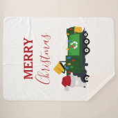 Vrachtwagen voor kerstrecycling van vuilnis sherpa deken (Voorkant (horizontaal))