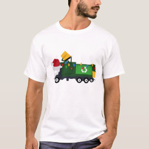 Vrachtwagen voor kerstrecycling van vuilnis t-shirt