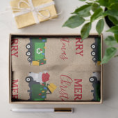 Vrachtwagen voor kerstrecycling van vuilnis tissuepapier (Geschenk)