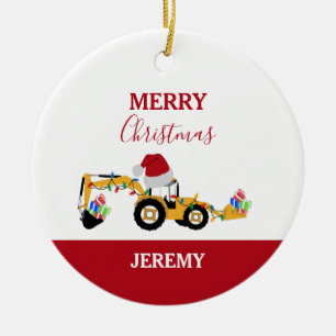 Vrachtwagen voor kerstrugleuning - Aangepast Keramisch Ornament