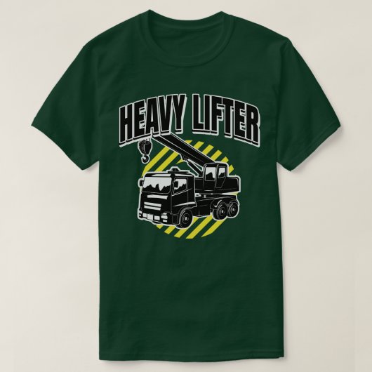 Vrachtwagen voor kraan voor zware liften t-shirt (Design voorkant)