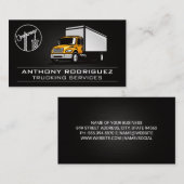 Vrachtwagen voor levering | kraan | Bouw Visitekaartje (Voorkant / Achterkant)