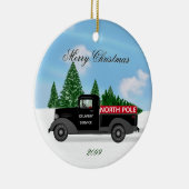 Vrachtwagen voor levering Noordpool - keramisch ke Keramisch Ornament (Rechts)