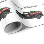 Vrachtwagen voor levering Noordpool - Vrolijk kers Cadeaupapier (Rol Hoek)