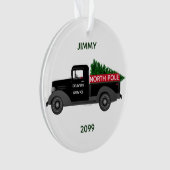 Vrachtwagen voor levering Noordpool - Vrolijk kers Ornament (voorkant)