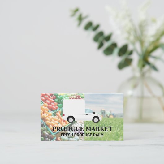 Vrachtwagen voor levering | Producten voor de opsl Visitekaartje (Staand voorkant)