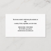 Vrachtwagen voor levering | Producten voor de opsl Visitekaartje (Achterkant)