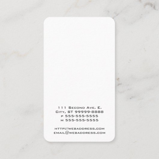 Vrachtwagen voor ophalen/automatische reparatie/au visitekaartje (Achterkant)