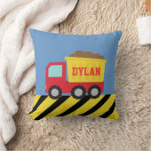 Vrachtwagen voor rode en gele pomp, voor kinderen kussen (Deken)