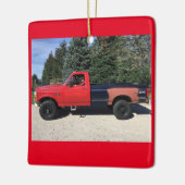 Vrachtwagen voor sierdoeleinden keramisch ornament (Links)