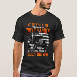 Vrachtwagen voor vrachtwagens met tractor 18 Wheel T-shirt