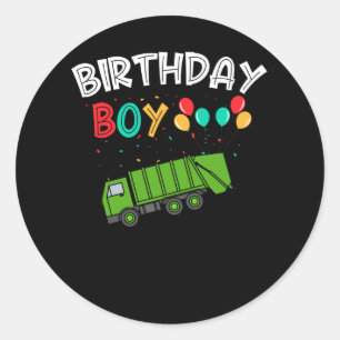 Vrachtwagen voor vuilniswagens Birthday Boys Recyc Ronde Sticker