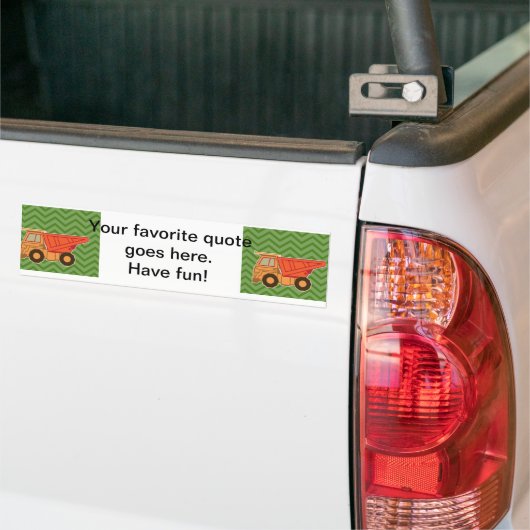 Vrachtwagen voor zware apparatuur bumpersticker (Op Truck)