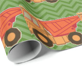 Vrachtwagen voor zware apparatuur cadeaupapier (Rol Hoek)