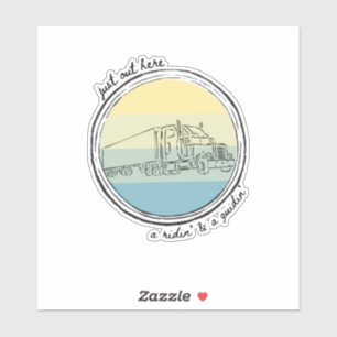 Vrachtwagen, vrachtwagen, halve vrachtwagen, zonne sticker