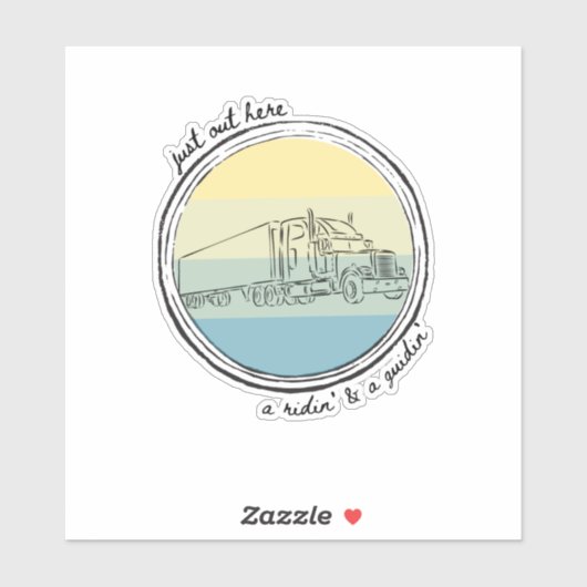 Vrachtwagen, vrachtwagen, halve vrachtwagen, zonne sticker (Vel)