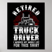 Vrachtwagen vrachtwagenchauffeur in ruste, chauffe poster (Voorkant)