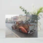 Vrachtwagen w / Fiets / Jerome Arizona Briefkaart (Staand voorkant)