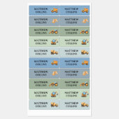 Vrachtwagen Waterdichte School Naam Label Stickers (Vel)