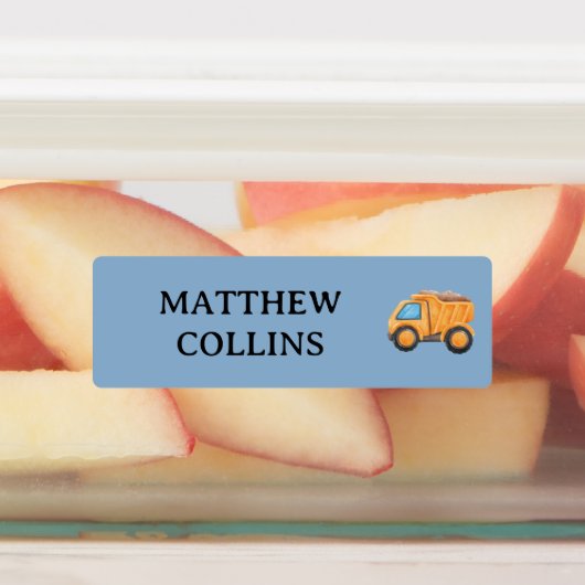 Vrachtwagen Waterdichte School Naam Label Stickers (Aangebracht)