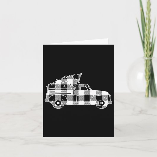Vrachtwagen Xmas Tree Black & Camp; Witte Buffel P Kaart (Voorkant)