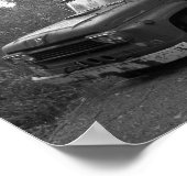 vrachtwagen zwart-wit foto poster (Hoek)