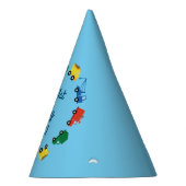 Vrachtwagenauto's Eerste verjaardag van het thema Feesthoedjes (Rechts)