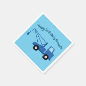 Vrachtwagenauto's Eerste verjaardag van het thema Servet (Hoek)