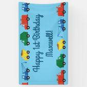 Vrachtwagenauto's Eerste verjaardag van het thema Spandoek (Verticaal)