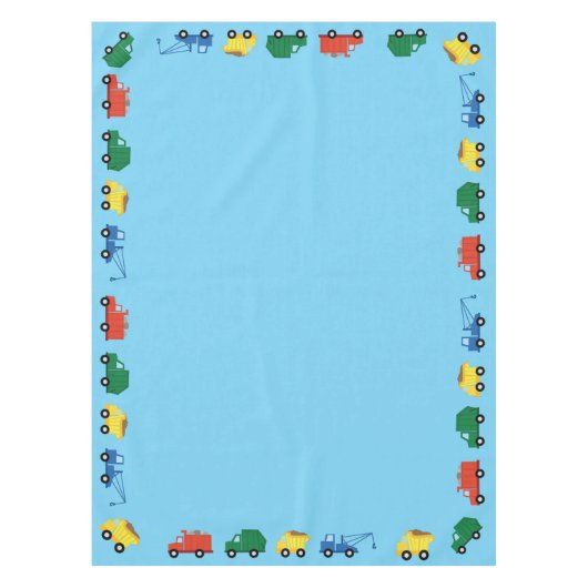 Vrachtwagenauto's Eerste verjaardag van het thema Tafelkleed (Voorkant)