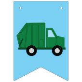 Vrachtwagenauto's Eerste verjaardag van het thema Vlaggetjes (Eerste vlag)