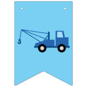 Vrachtwagenauto's Eerste verjaardag van het thema Vlaggetjes (Derde vlag)