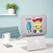 Vrachtwagenbakken Naam Sjabloon Sticker (Laptop op bureau)