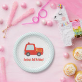 Vrachtwagenbakken voor brandweerwagens - Birthday- Papieren Bordje (Feest)